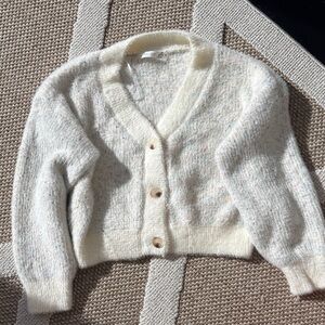 Altar'd State Cream Button-Up Cardigan